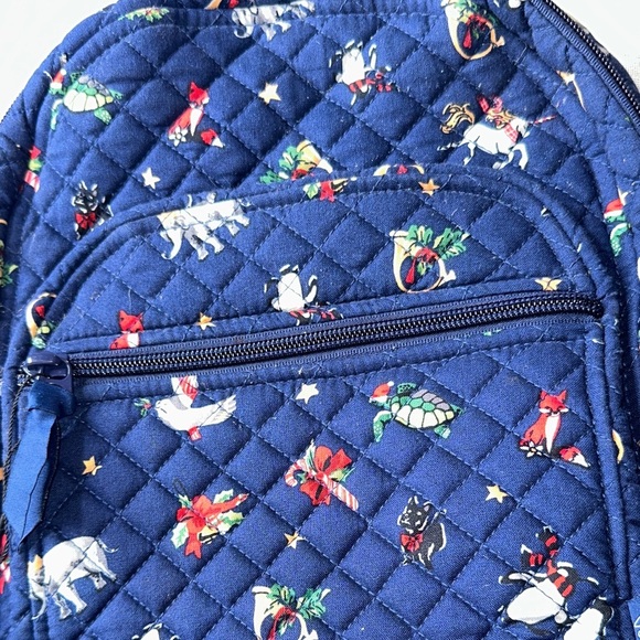 Vera Bradley Handbags - Vera Bradley Christmas Snow Globe Motif Small Backpack w/Holiday Characters NWOT